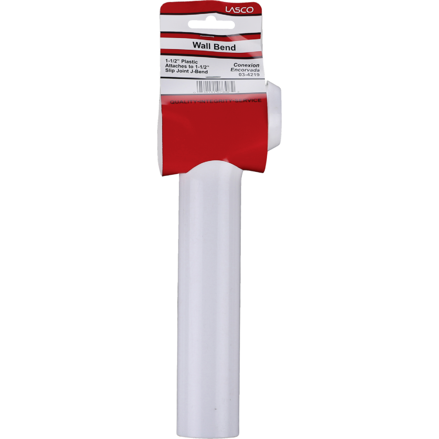 Lasco 1-1/2 In. OD x 7 In. White Plastic Wall Tube Image 2