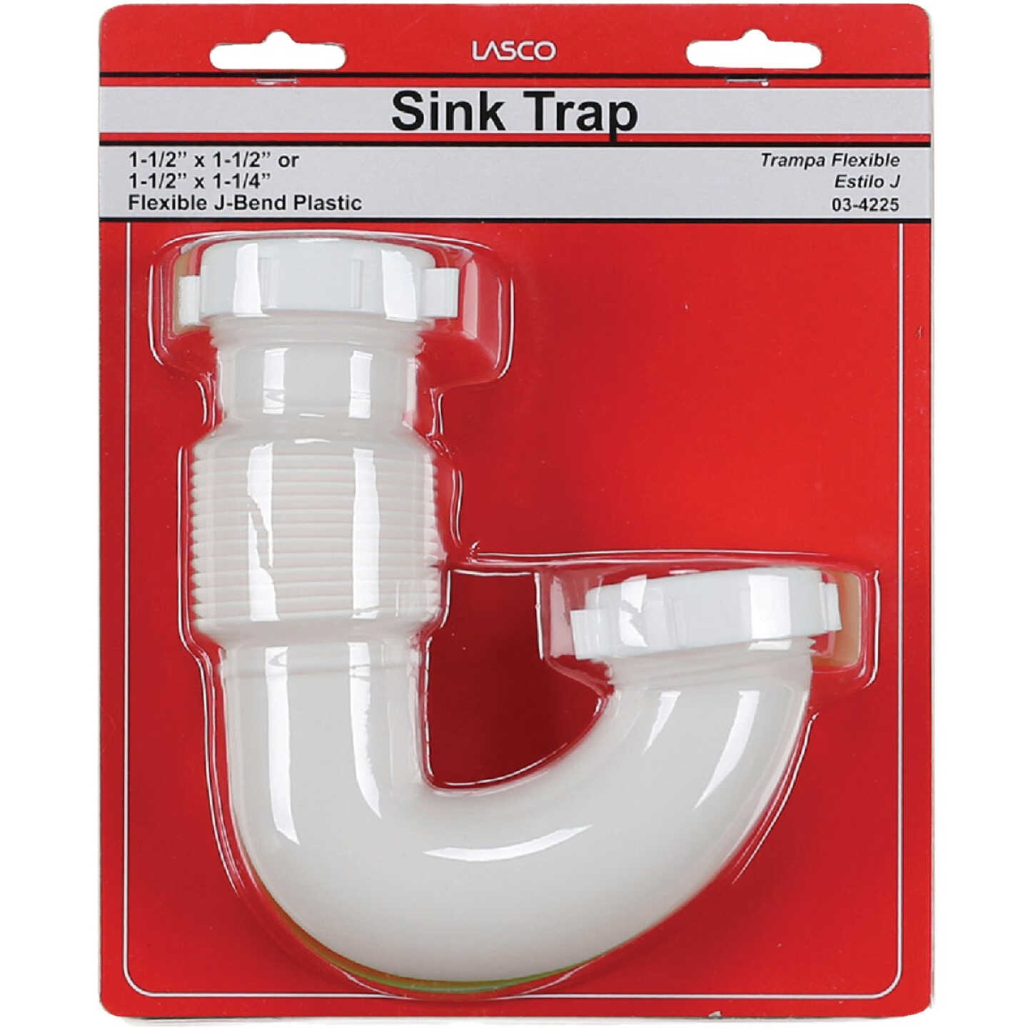 Lasco 1-1/2 In. Flexible White Plastic J-Bend Image 2