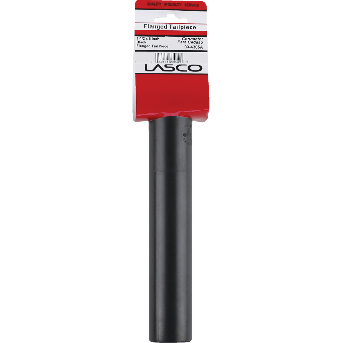 Lasco 1-1/2 In. OD x 8 In. Black Plastic Tailpiece Image 2
