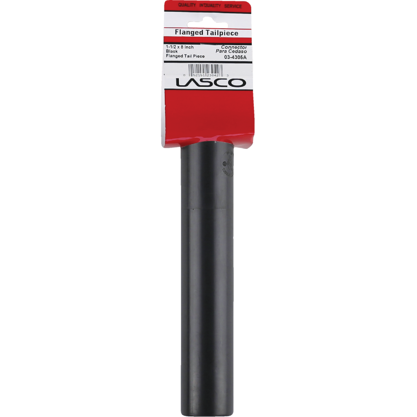 Lasco 1-1/2 In. OD x 8 In. Black Plastic Tailpiece Image 2
