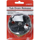 Lasco Two-Hole Chrome Oversized Bath Drain Face Plate with Trip Lever Image 1