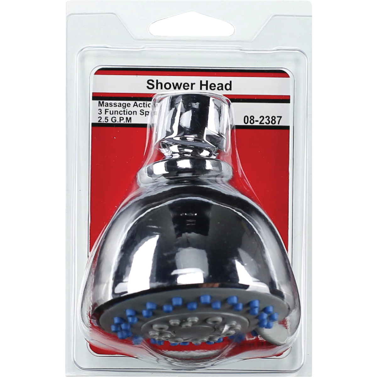 Lasco 3-Spray 1.8 GPM Fixed Shower Head, Chrome Image 2