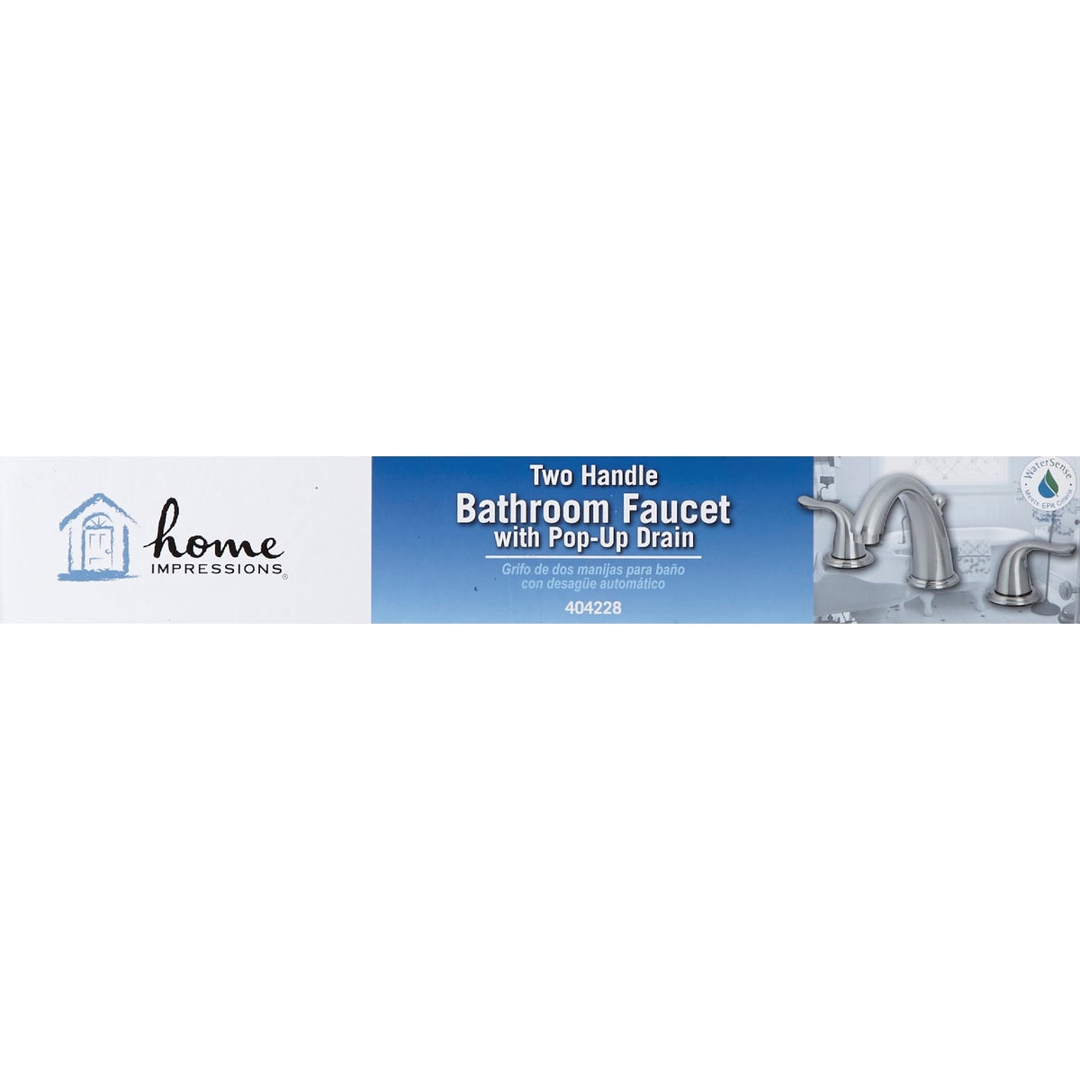 Home Impressions Brushed Nickel 2-Handle Lever 6 In. to 12 In. Widespread Bathroom Faucet with Pop-Up Image 2