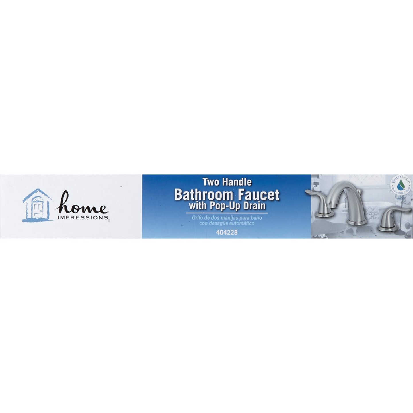 Home Impressions Brushed Nickel 2-Handle Lever 6 In. to 12 In. Widespread Bathroom Faucet with Pop-Up Image 2