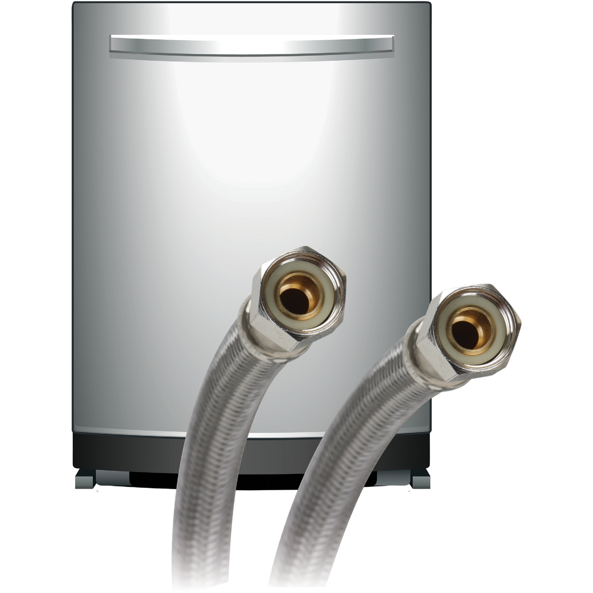 Fluidmaster 3/8 In. x 3/8 In. x 72 In. L Stainless Steel Dishwasher Connector Image 6