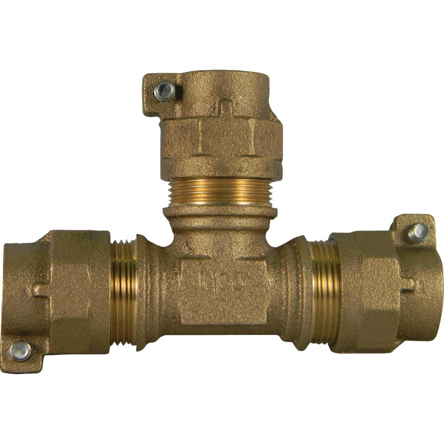 Anderson Metals 3/4 In. CTS Polyethylene Pipe Brass Tee Image 1