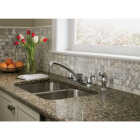 Moen Adler 2-Handle Lever Or Knob Kitchen Faucet with Side Spray, Chrome Image 2