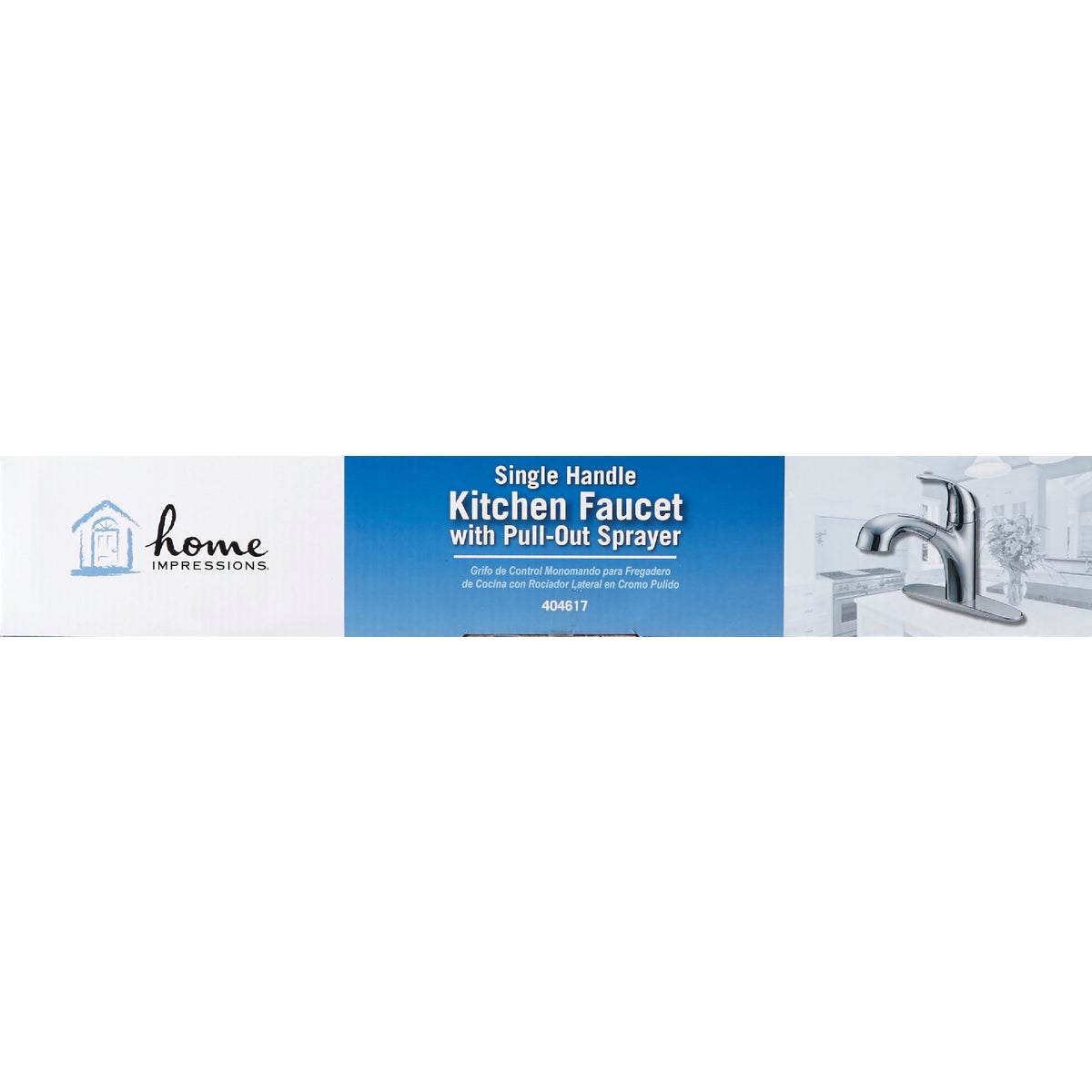 Home Impressions 1-Handle Lever Pull-Out Kitchen Faucet, Chrome Image 2