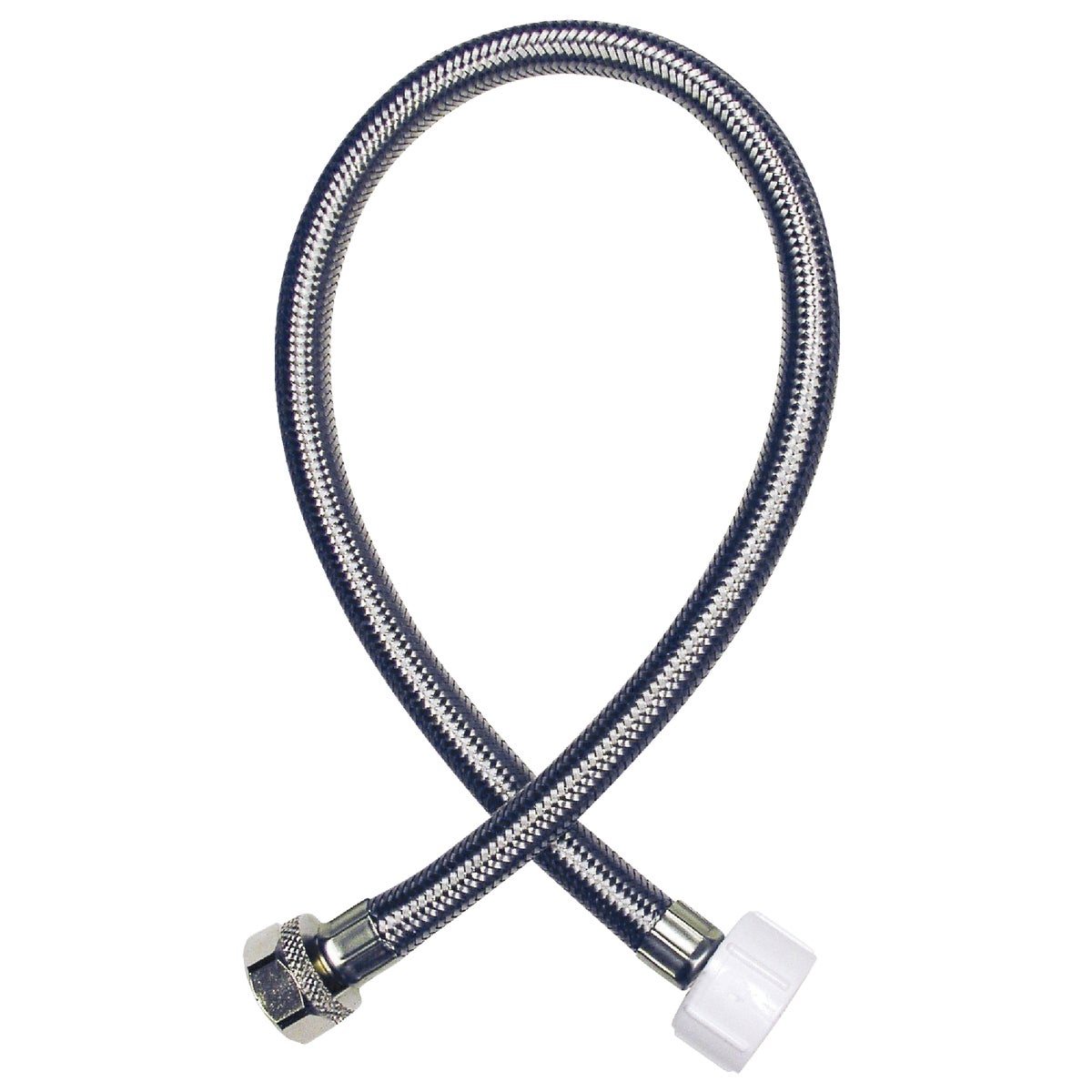 Do it Best 1/2 In. FIP x 7/8 In. BC x 12 In. Braided Stainless Steel Toilet Supply Line
