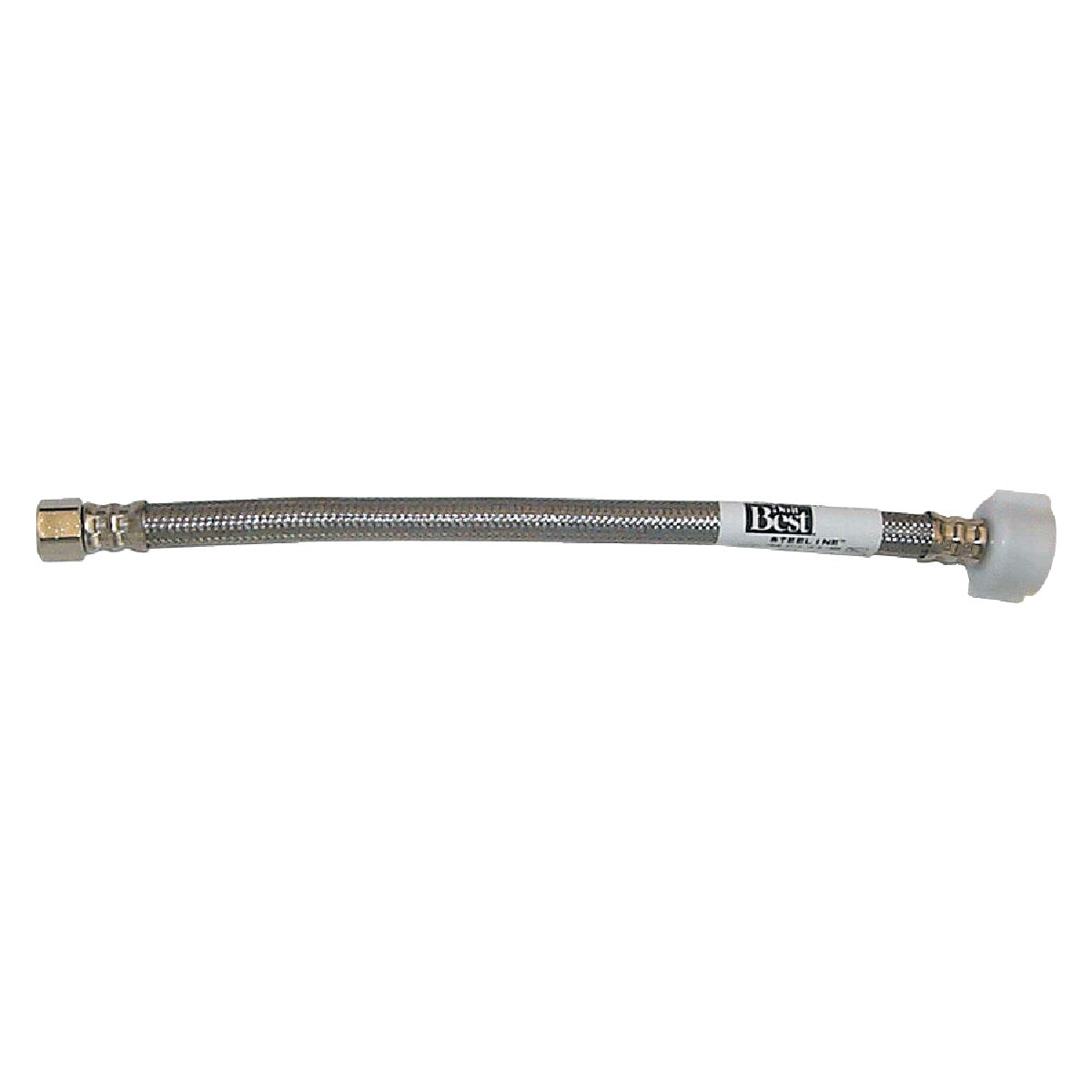 Do it Best 3/8 In. COMP x 7/8 In. BC x 12 In. Braided Stainless Steel Toilet Supply Line