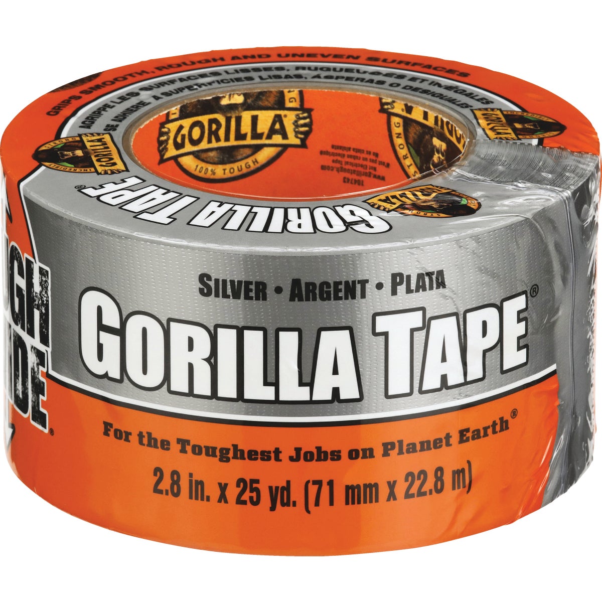 Gorilla 2.88 In. x 25 Yd. Tough & Wide Heavy-Duty Duct Tape, Silver Image 5