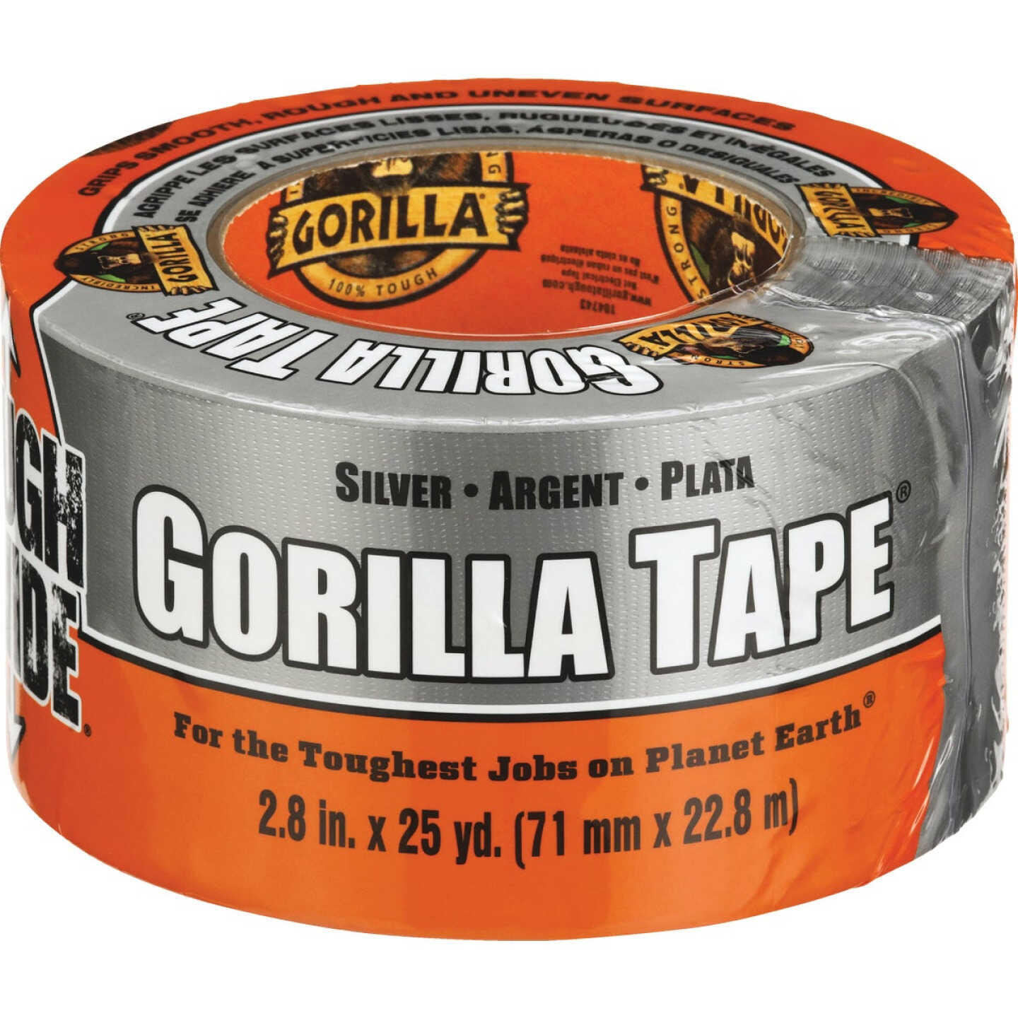 Gorilla 2.88 In. x 25 Yd. Tough & Wide Heavy-Duty Duct Tape, Silver Image 5