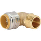 Sharkbite 3/4 In. x 3/4 In. 90-Deg Push-to-Connect MNPT Brass Elbow (1/4 Bend) Image 1