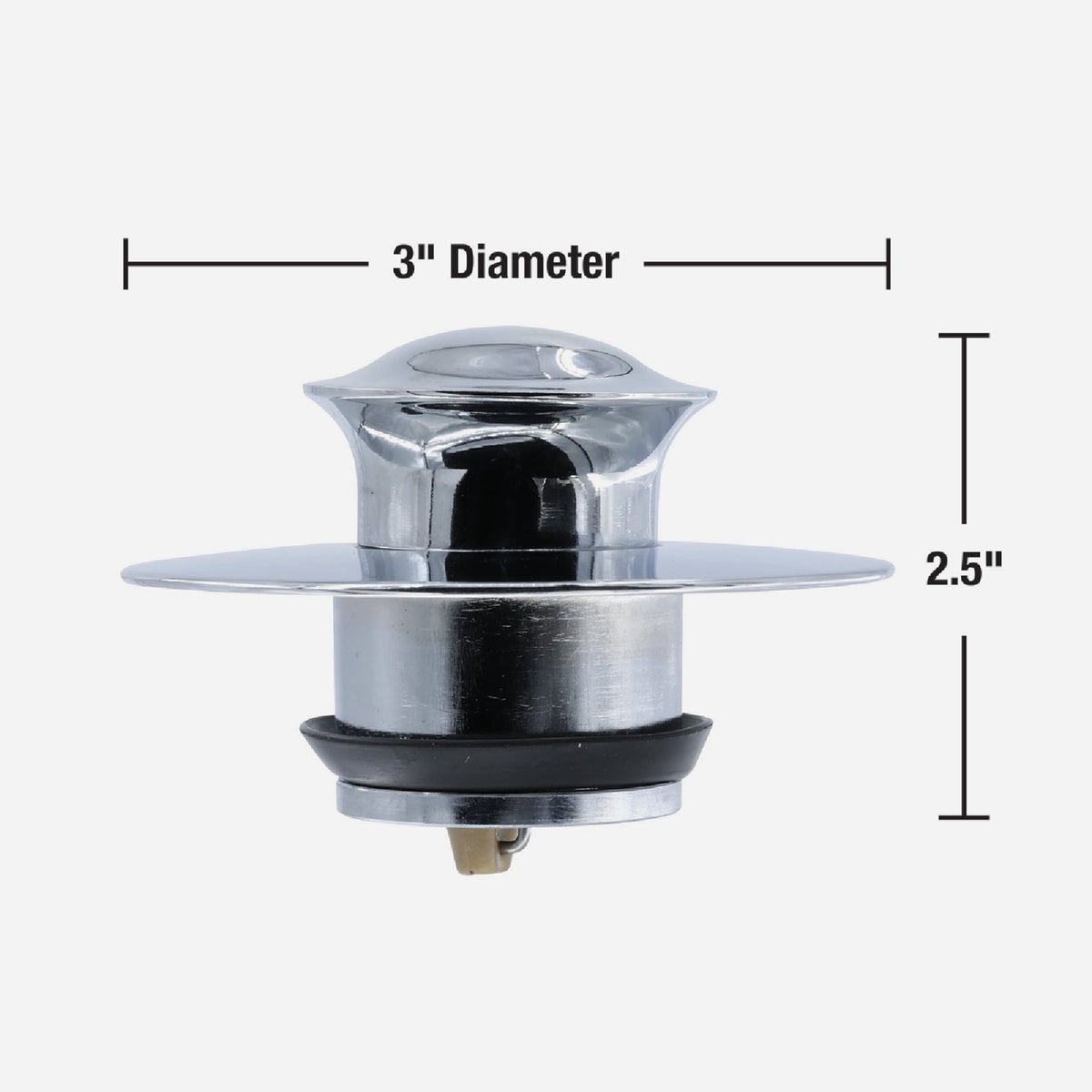 Danco EZ Drain Touch Activated Universal Bathtub Drain Stopper Image 2