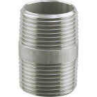 PLUMB-EEZE 3/8 In. MIP x 6 In. Stainless Steel Nipple Image 1