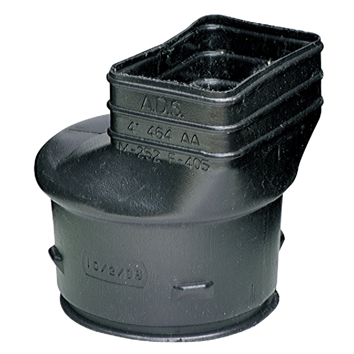 Advanced Drainage Systems 4 In. x 3.25 In. x 2.5 In. Polyethylene Corrugated to Downspout Barb x Female Adapter