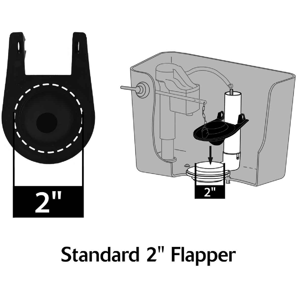 Korky 2 In. Universal Toilet Flapper with Chain  Image 4