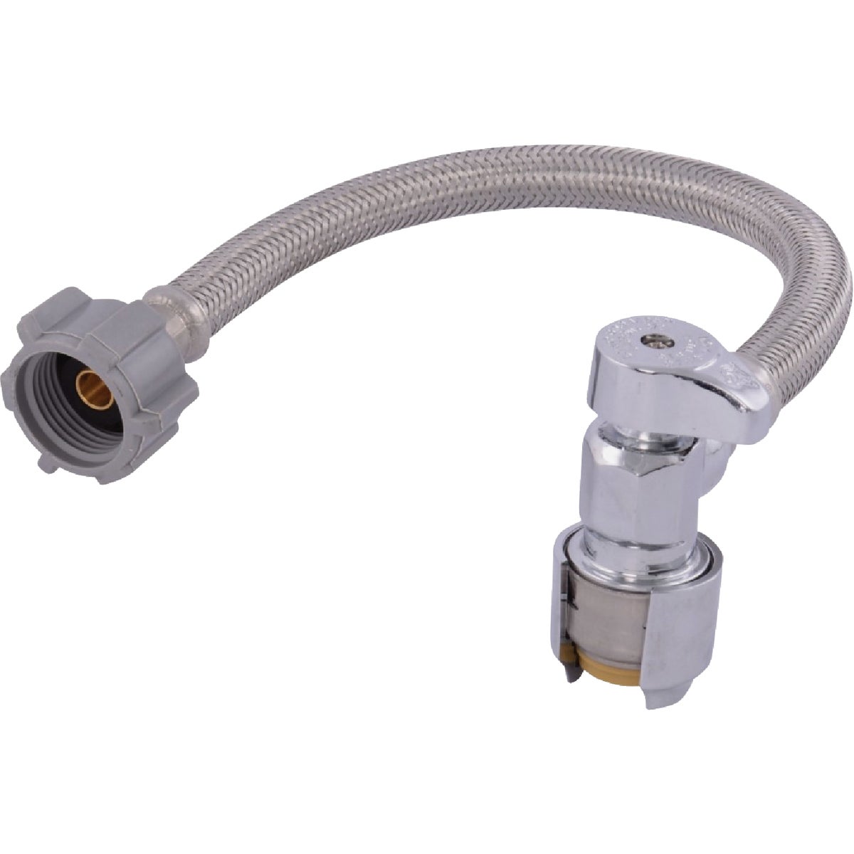 SharkBite 1/2 In. C x 7/8 In. BC x 12 In. L Braided Stainless Steel Toilet Connector Image 1