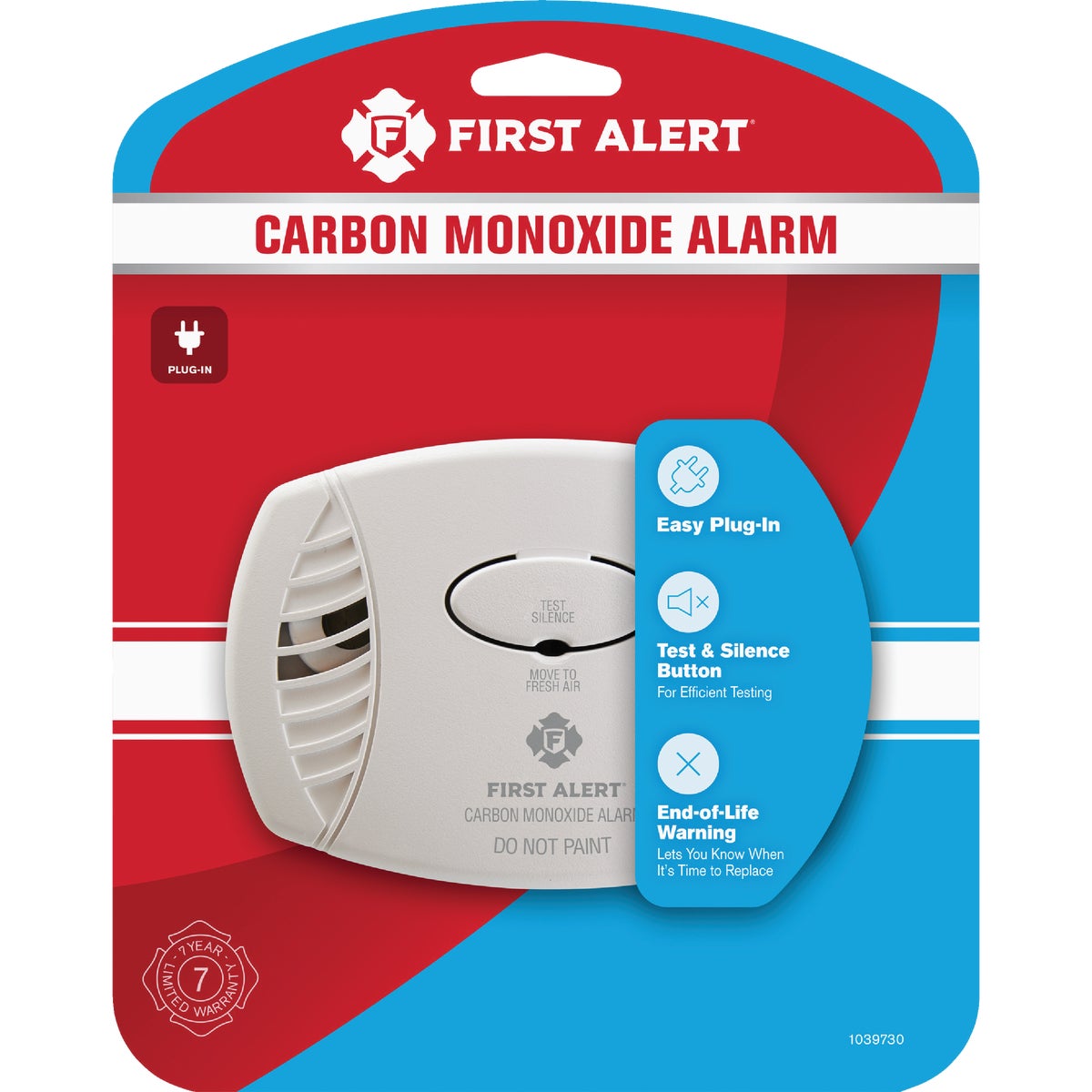 First Alert CO600 Plug-In Electrochemical 120V Carbon Monoxide Alarm