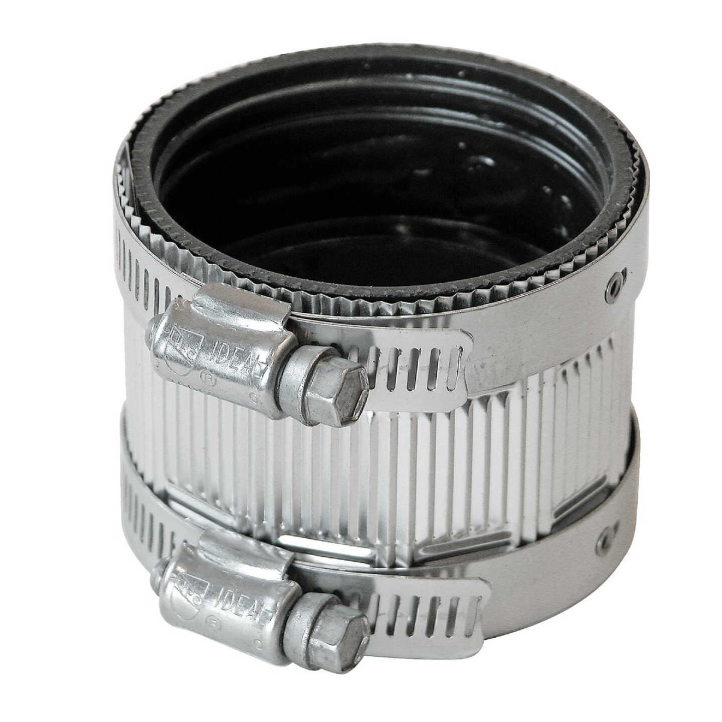 Black Swan 2 In. Neoprene No-Hub Coupling with Stainless Steel Clamps Image 1