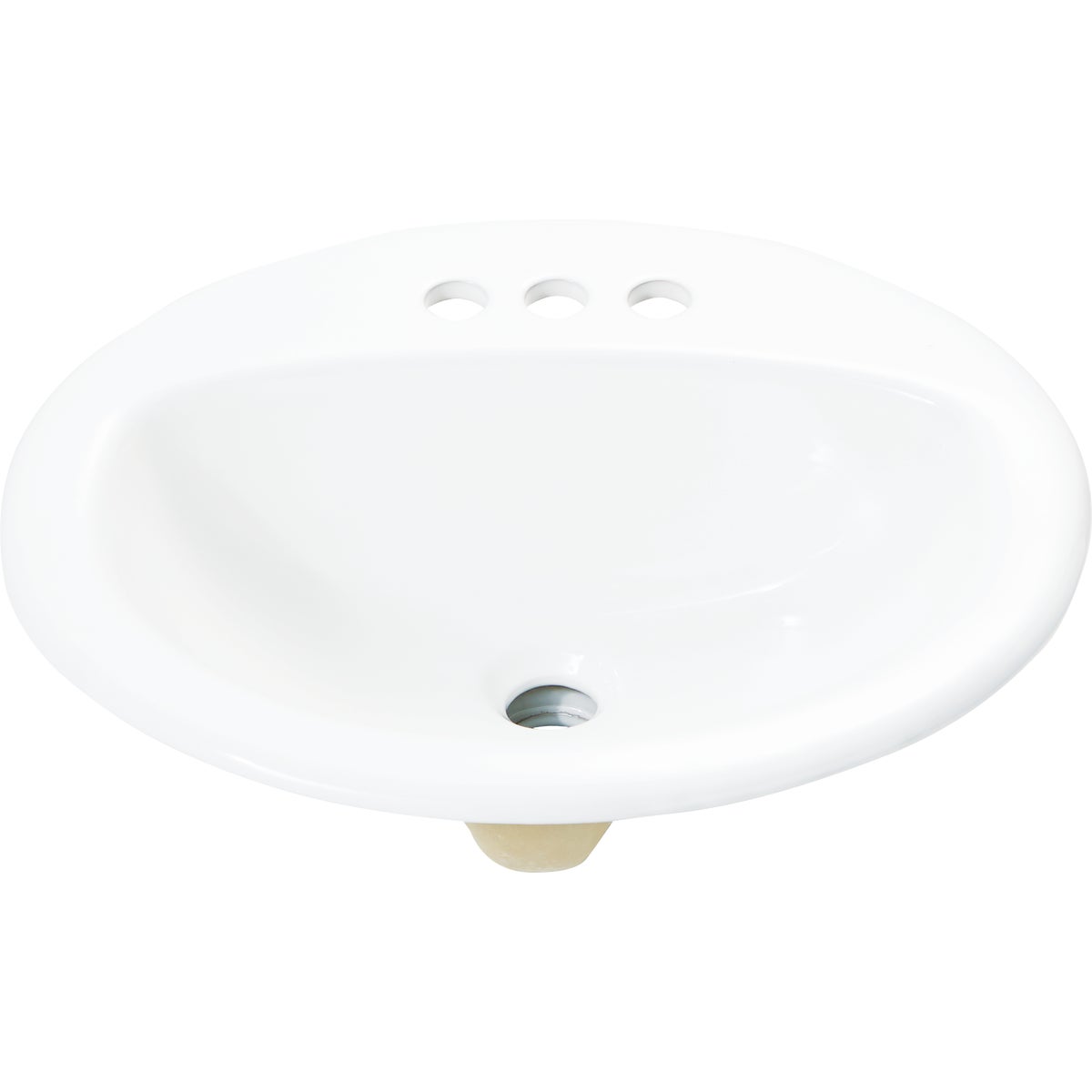 Common Goods Grove Oval Drop-In White Bathroom Sink Image 2