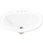 Common Goods Grove Oval Drop-In White Bathroom Sink Image 2