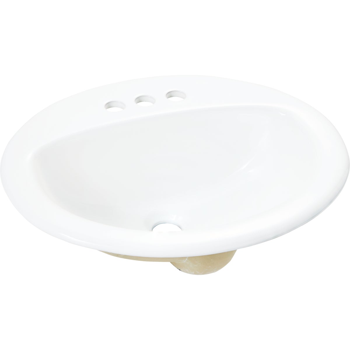 Common Goods Grove Oval Drop-In White Bathroom Sink