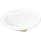 Common Goods Grove Oval Drop-In White Bathroom Sink Image 1