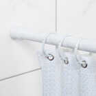 Zenith Zenna Home Straight 34-1/2 In. To 60 In. Adjustable Tension Shower Rod in White Image 2