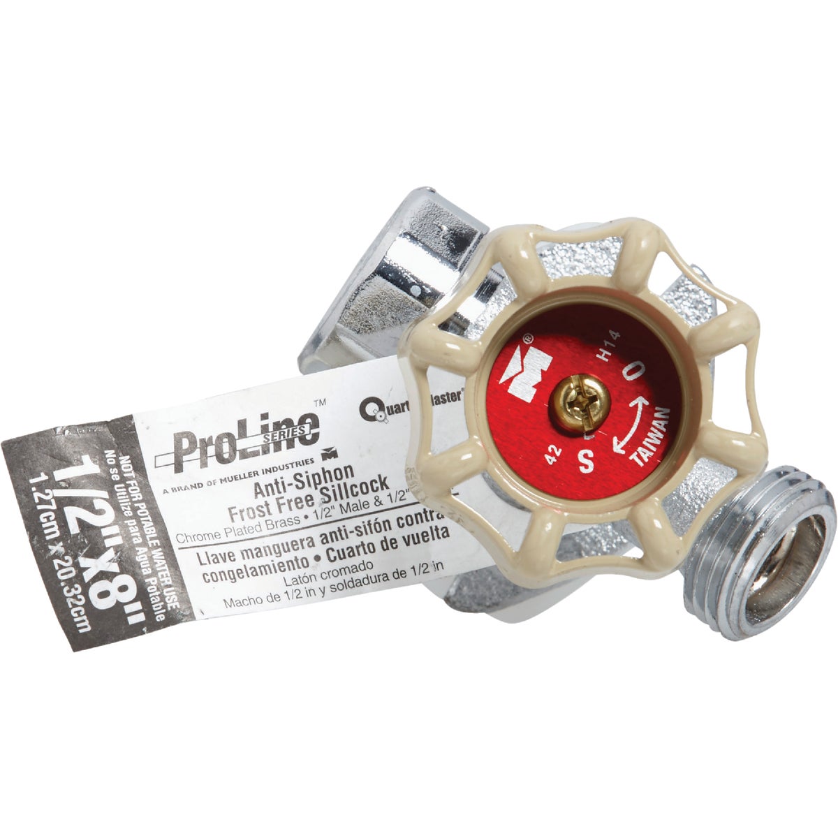 ProLine Chrome Plated Brass 1/2 In. MIP x 3/4 In. MHT 8 In. Frost Free Sillcock Image 2