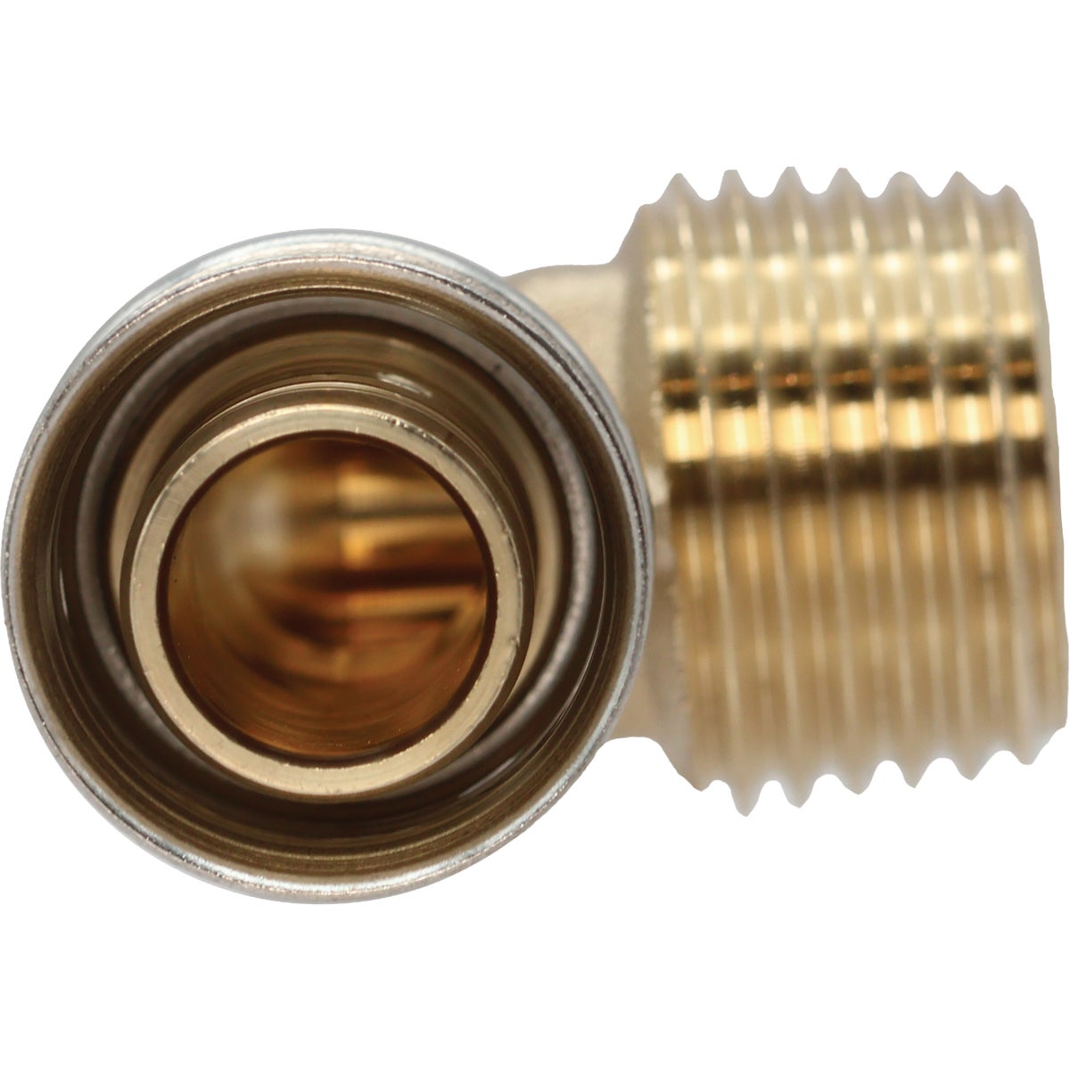 SharkBite 1/2 In. x 1/2 In. MNPT PEX Press Brass Adapter Elbow Image 3