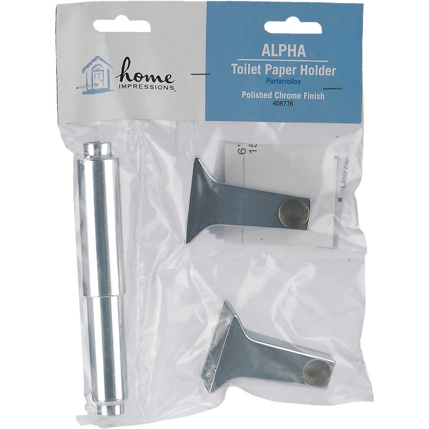 Home Impressions Alpha Chrome Wall Mount Toilet Paper Holder Image 2