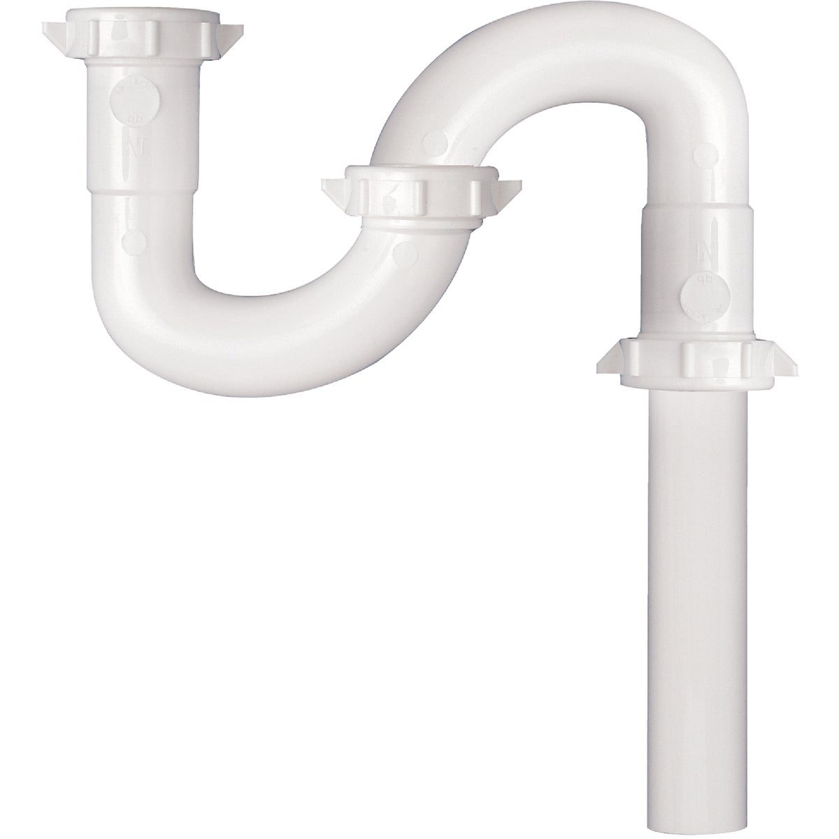 Keeney 1-1/2 In. x 20-1/2 In. White Plastic S-Trap Image 2