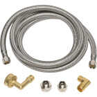 Homewerks 3/8 in. OD COMP x 3/8 in. OD COMP x 60 in. Long Braided Stainless Steel Dishwasher Supply Line Image 1