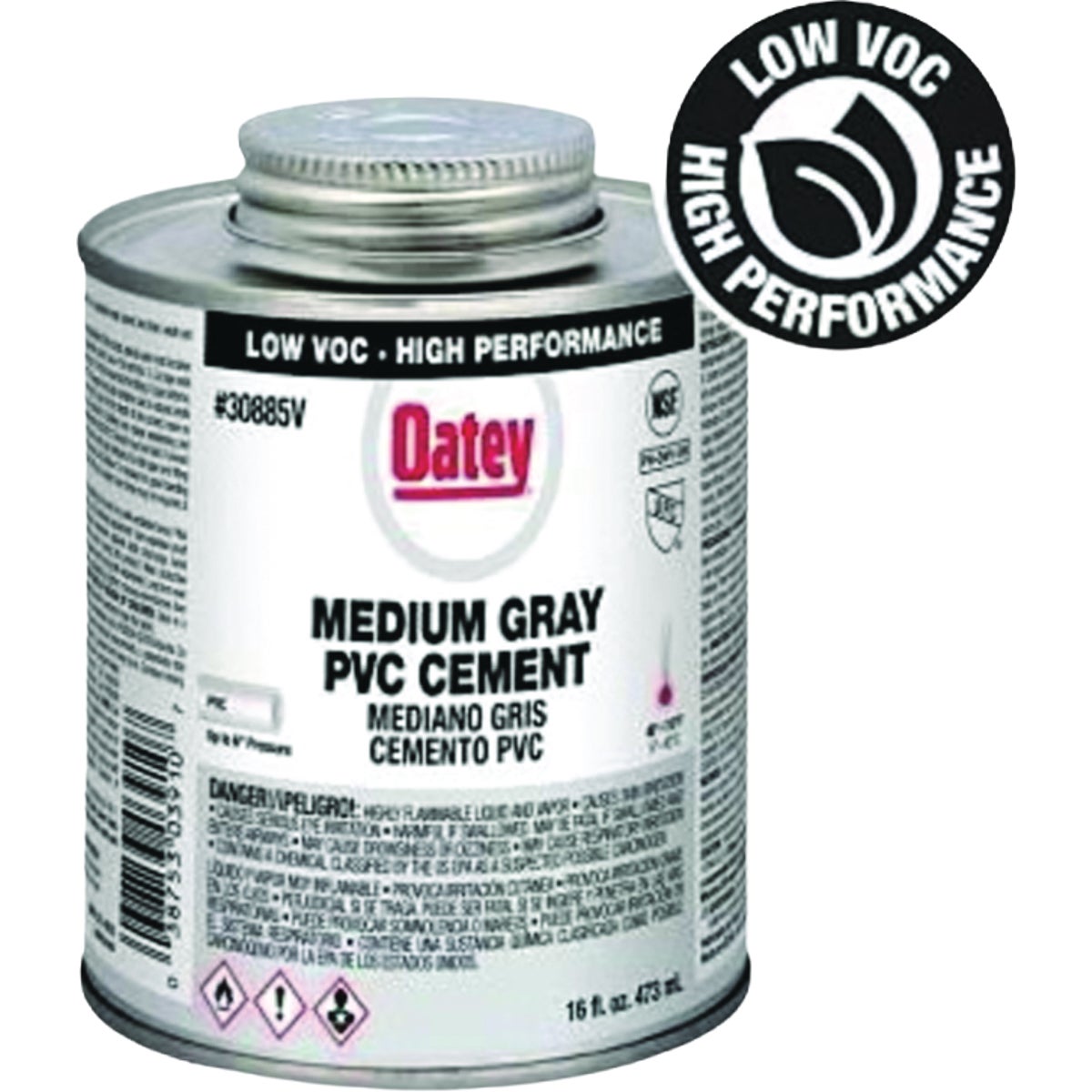 Oatey 16 Oz. Gray Medium-Bodied PVC Pipe Cement