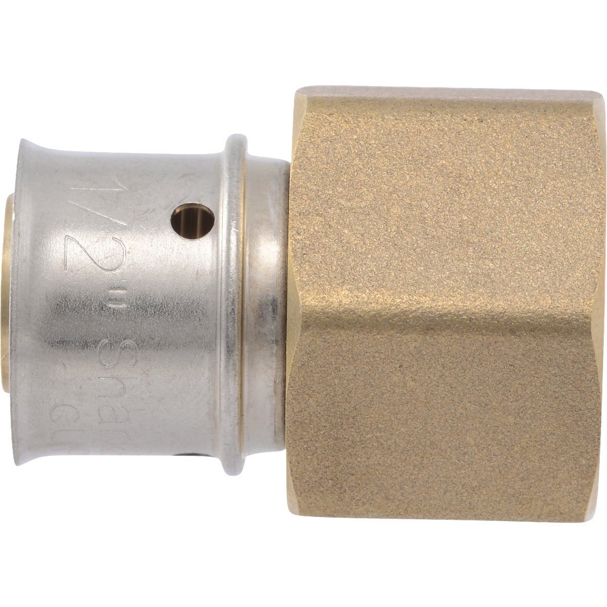 SharkBite 1/2 In. x 3/4 In. FNPT PEX Press Brass Adapter Image 4
