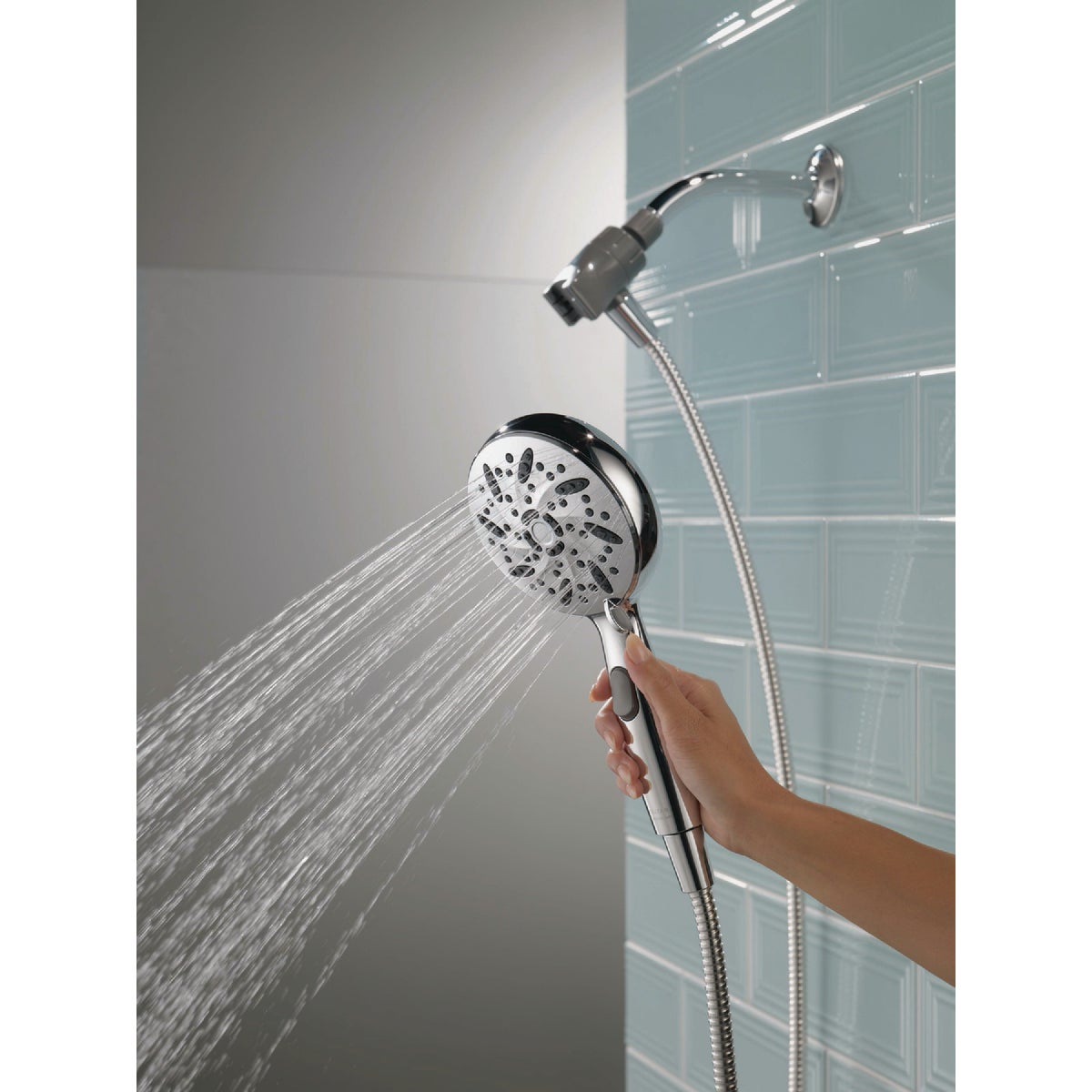 Brondell Nebia Yuba 5-Setting Fixed Showerhead, Brushed Nickel