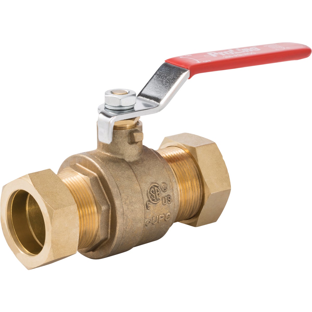 ProLine 1 In. COMP x 1 In. COMP Brass Ball Valve