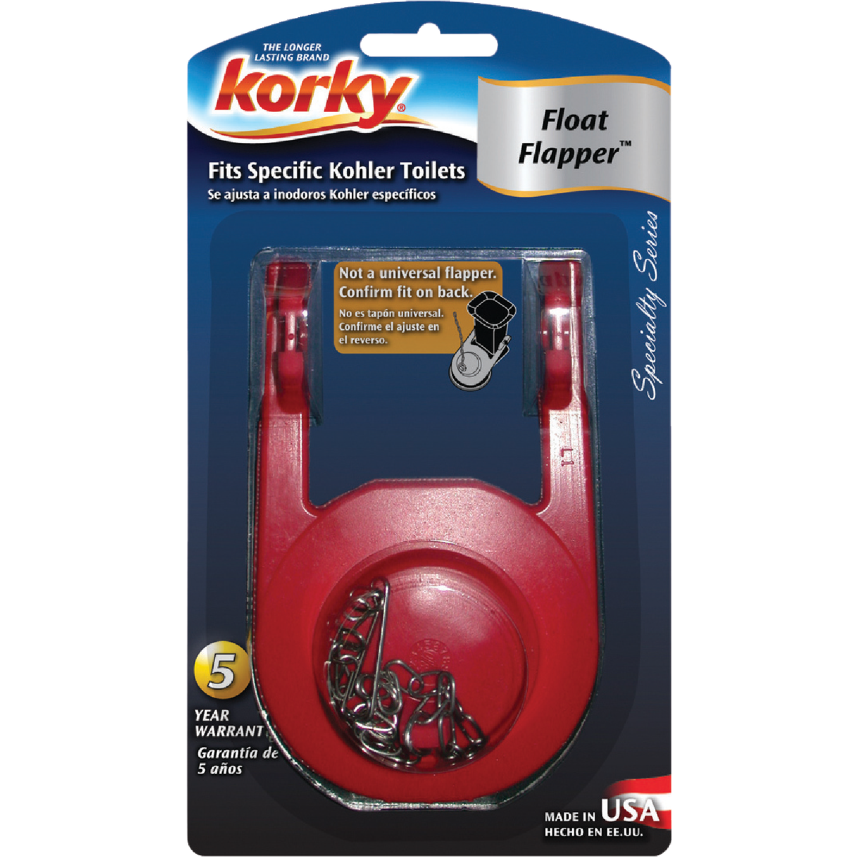 Korky Kohler Rialto Rubber Float Flapper for 1-Pc. Toilet Image 2