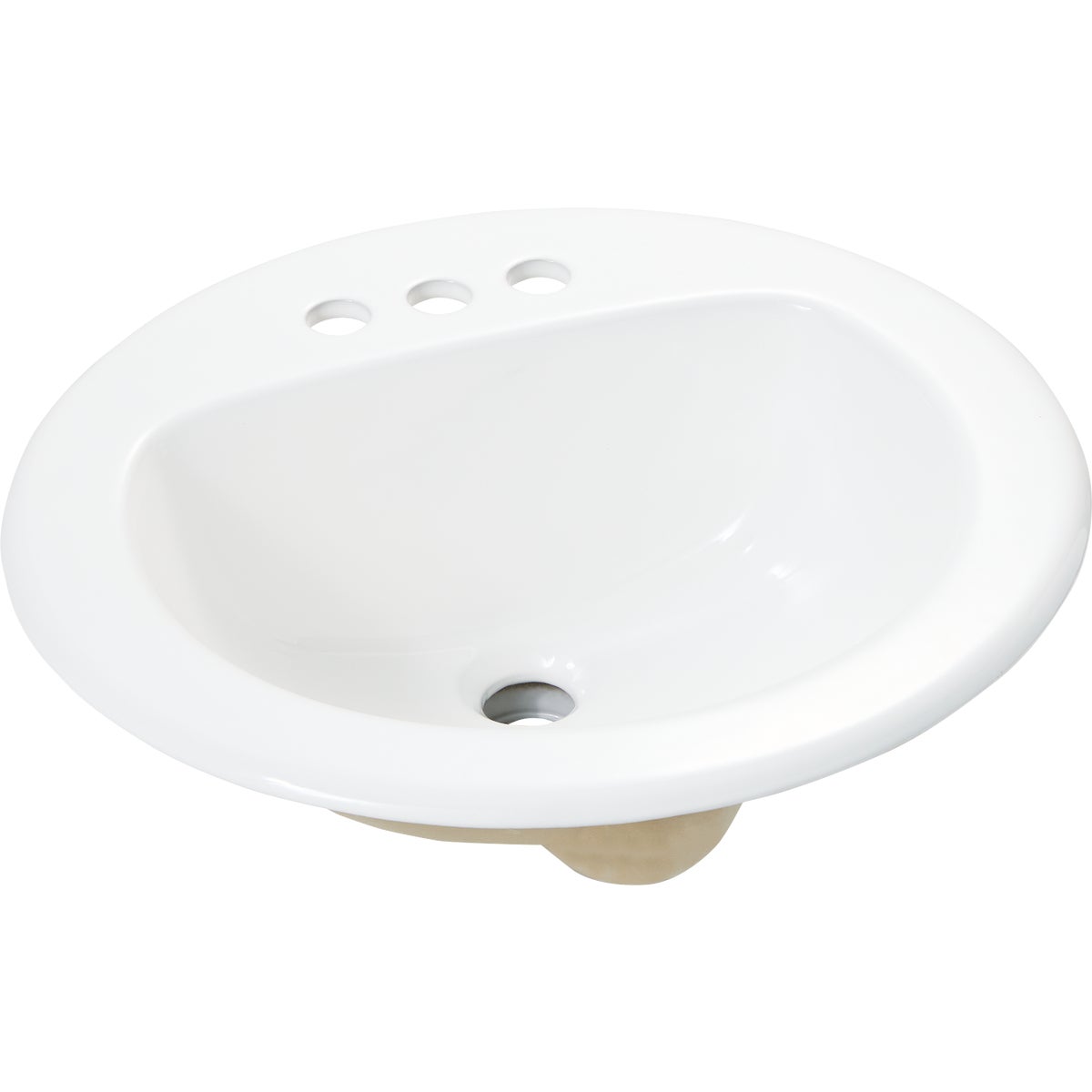 Common Goods Grove Round Drop-In White Bathroom Sink