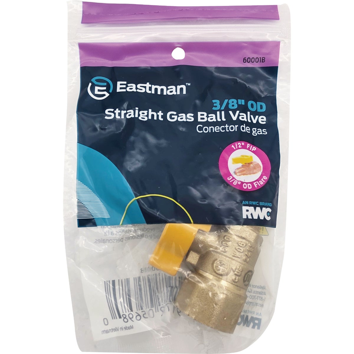 Eastman 3/8 In. OD Male Flare x 1/2 In. FIP Gas Valve Image 2