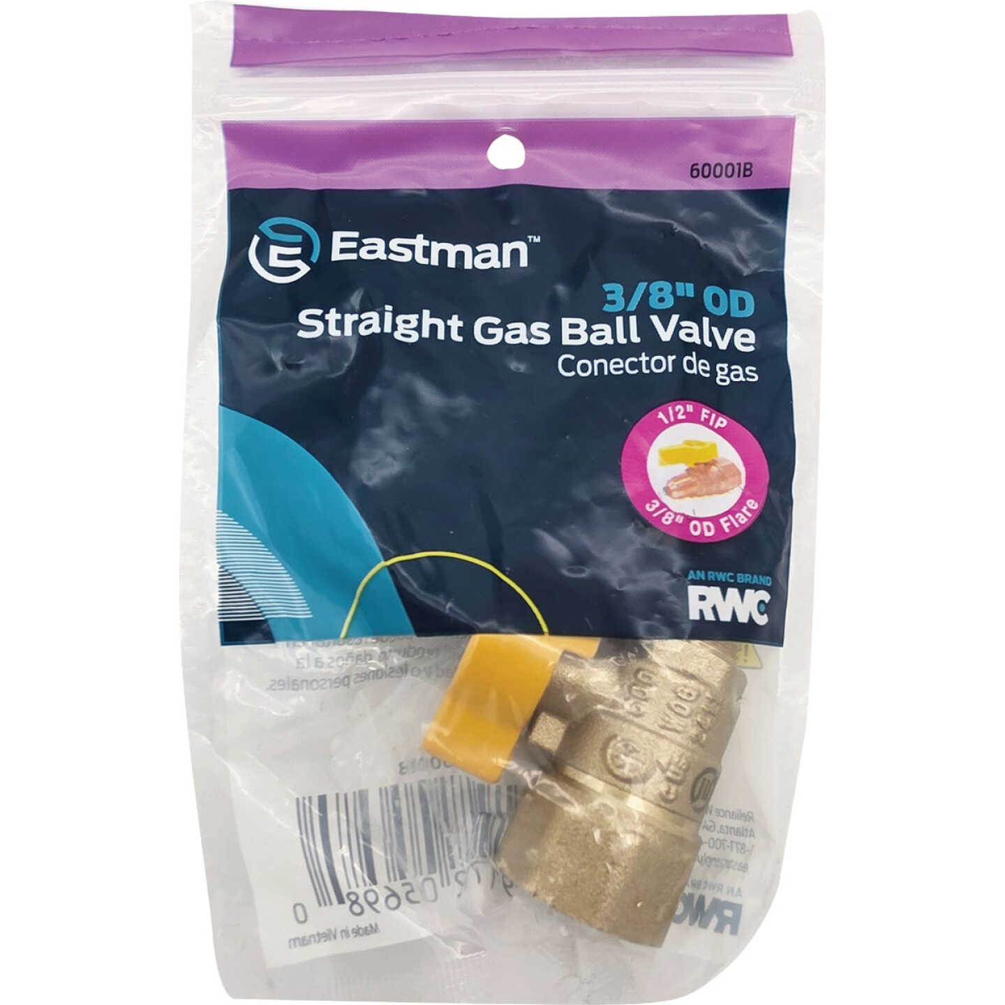Eastman 3/8 In. OD Male Flare x 1/2 In. FIP Gas Valve Image 2