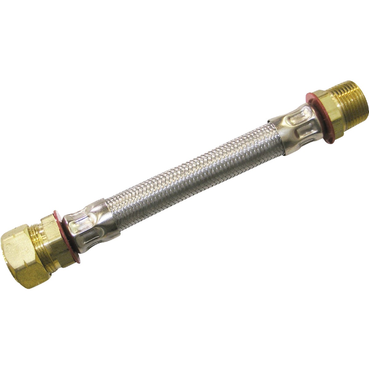 ProLine 3/4 In. MIP x 7/8 In. COMP x 18 In. Braided Stainless Steel Water Heater Connector