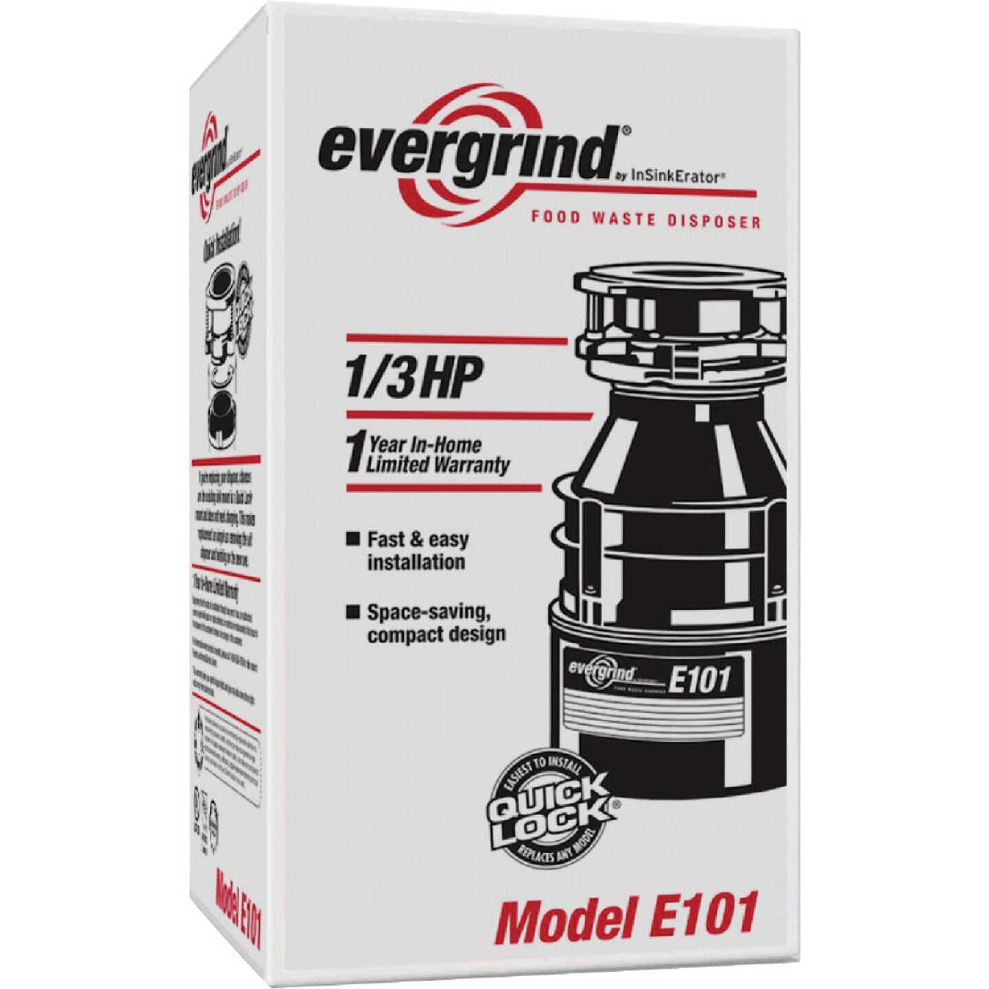 Evergrind 1/3 HP Garbage Disposer, 1 Year Warranty Image 2
