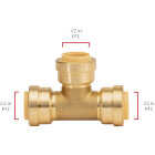 QuickFitting 1/2 In. x 1/2 In. x 1/2 In. Push-to-Connect Brass Tee Image 5