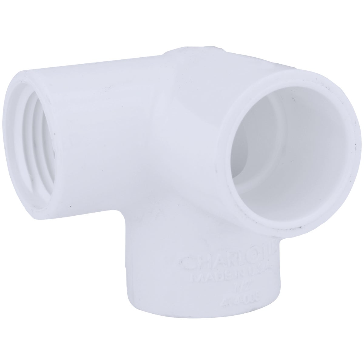 Charlotte Pipe 1/2 In. x 1/2 In. Slip x 1/2 In. Female Schedule 40 90 Deg. PVC Elbow with Side Inlet (1/4 Bend)