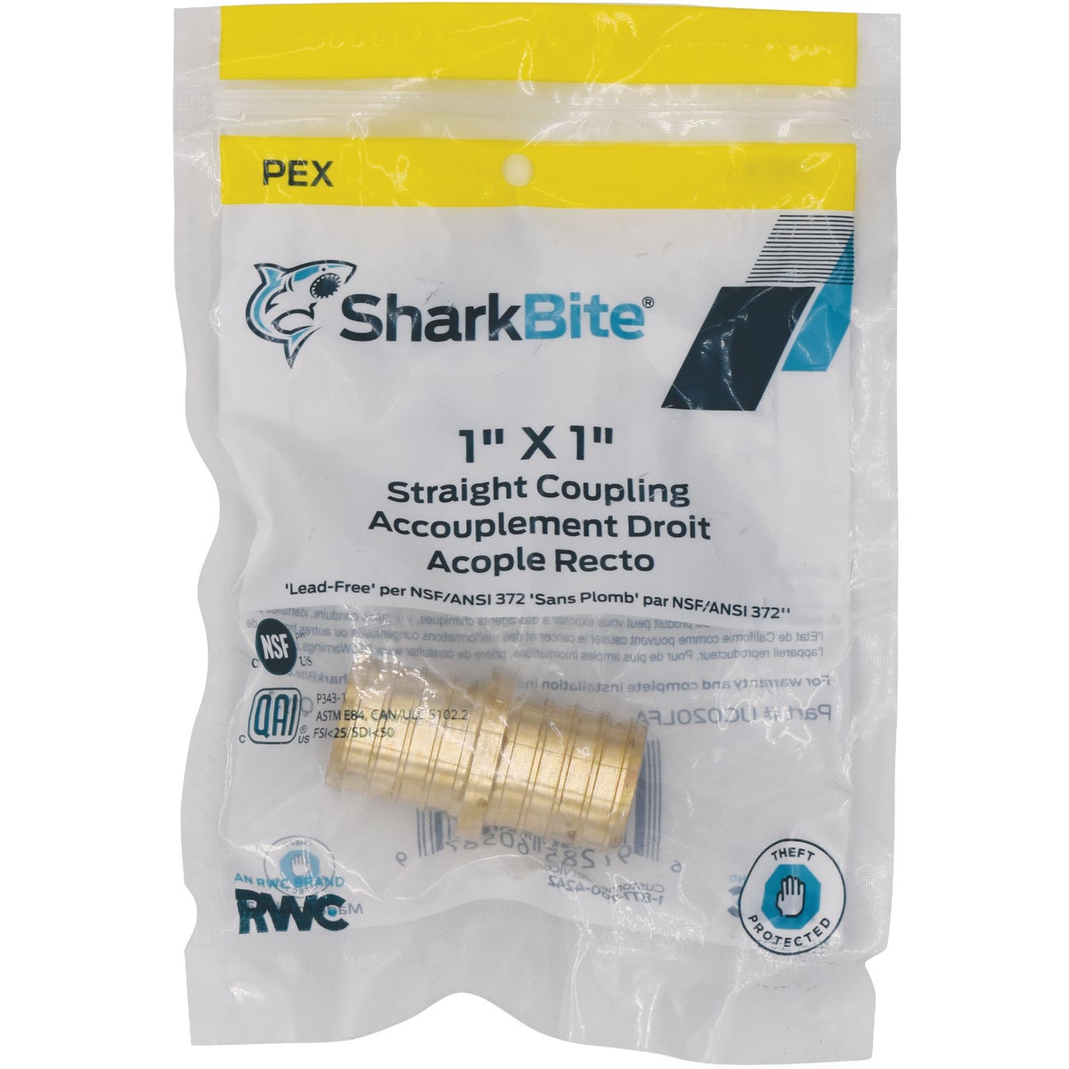 SharkBite Lead-Free Insert 1 In. Barb x 1 In. Barb Brass PEX Coupling Image 2