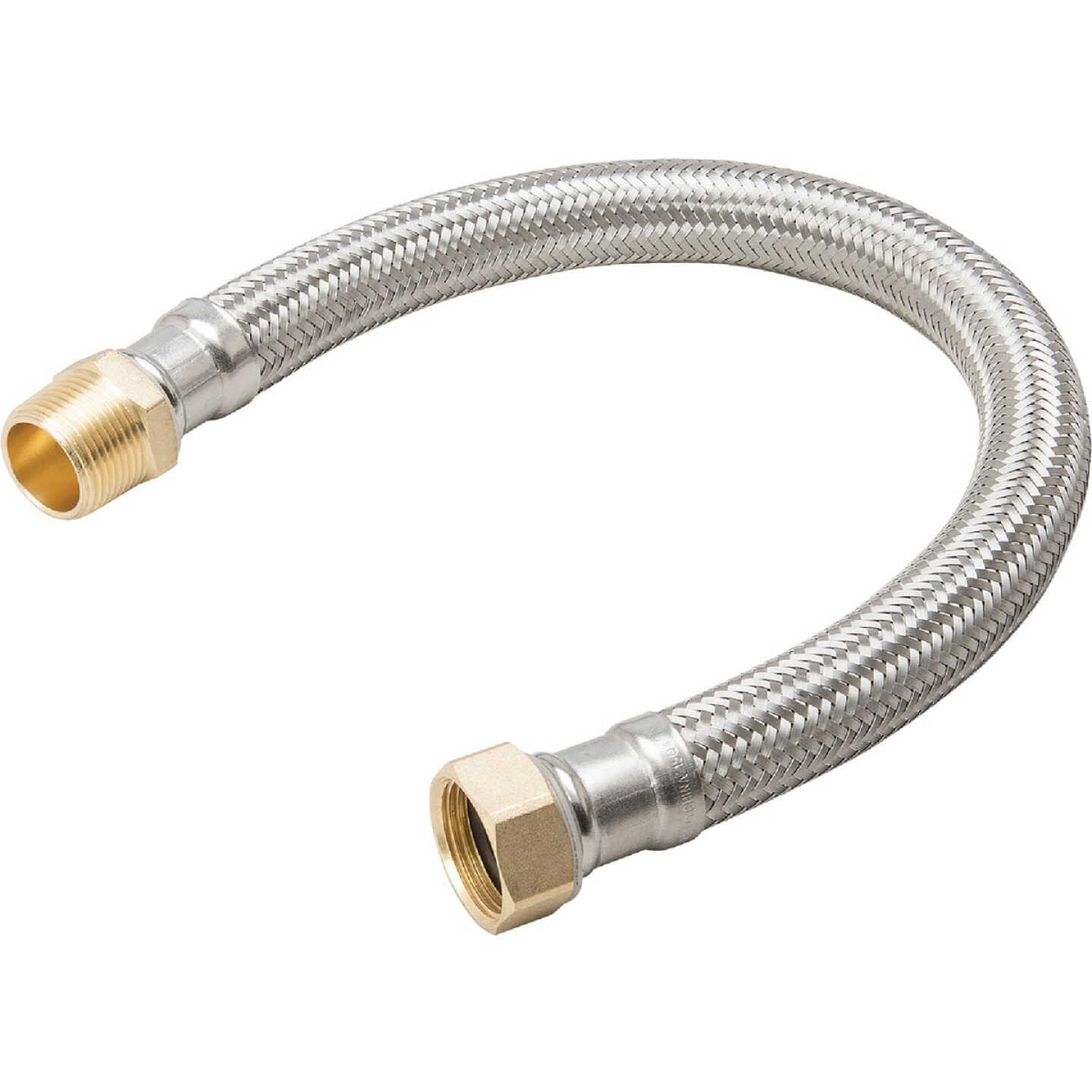 Do it Best 3/4 In. MIP x 3/4 In. FIP x 18 In. Braided Stainless Steel Water Heater Connector Image 1
