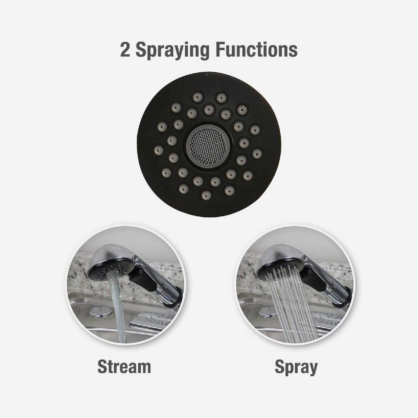 Danco Universal Fit Chrome Pull-Out Sprayer Head Image 2
