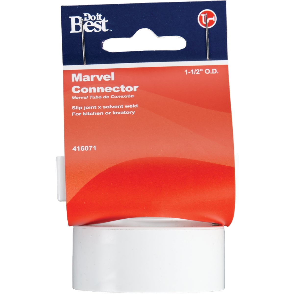 Do it Best 1-1/2 In. White PVC Marvel Connector Image 4